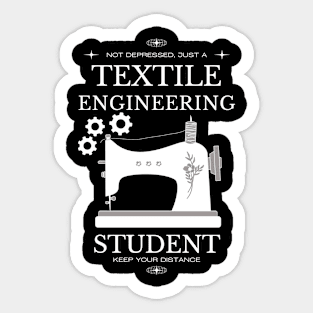 Textile Engineering - Black Version - Engineers Sticker